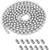 SYEYCW 5 Metri Catena a Palline, Catena Palline a Sfera in 304 Acciaio Inossidabile, Tenda a Rullo Regolabile Estensione Catene, 4.5mm Catena Palline con 12 Connettori Corrispondenti, Argento