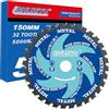 LSHUZIYU 150mm-32T, Lama Per Sega Circolare Per Lavorazione Del Metallo, Foro Centrale 20mm Con Rondella Da 15,88-10mm, Per Sega A Batteria, Barra D'Acciaio, Lamiera, Taglio Angolare