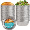 LATERN 100 Pezzi Vaschette per Torta al Cartoccio, 12CM Pentole Rotonde in Alluminio Teglie da Forno Usa e Getta in Alluminio Pentola per Tortiere Piccola per Pukka Shepherds Steak Pot Quiche Torte