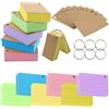 GUDQVOZIHG 600 biglietti educativi colorati, schedari con 6 anelli di rilegatura, 12 carton