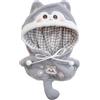 niannyyhouse Vestiti per bambola di peluche, 10-15 cm, mantello compatibile con bambola Labubu da 17 cm (grigio)