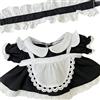 niannyyhouse Vestiti per bambole di peluche, 20 cm, copricapo, grembiule, vestito da cameriera, 20,3 cm, morbido peluche imbottito (nero)