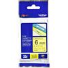 Brother TZE611 Nastro Laminato / 6 mm/Nero/Giallo