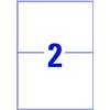 Avery Etichette in polietilene bianco Avery 2 et./foglio Laser - 210x148 mm conf. 10 fogli - L7916-10