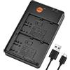 DSTE Fast Charging USB Dual Batteria Caricatore Compatibile per Nikon EN-EL3 EN-EL3E, NP-150, BLM1, PS-BLM1, BLM5, PS-BLM5, NP-400, D-LI50