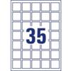 AVERY Etichette adesive Avery in carta bianca coprente per stampa QR code 35 et/foglio 35x35 mm -conf. 25 fogli L7120-25