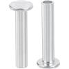 QUARKZMAN 50pz Rivetti Semitubolari, 8mm x 40mm Rivetti Semi-Tubolari Testa Piatta Tonda Alluminio Rivetti con Perno Metallo per Riparazioni Domestiche Industriali, Argento