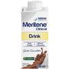 Meritene Clinical Drink al cioccolato - Alimento iperproteico per la malnutrizione, 200 ml