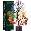 ZENFULSTONE Albero dei 7 chakra della vita con cristalli curativi per la decorazione della casa, decorazione della scrivania dell'ufficio, bonsai Feng Shui fatto a mano per energia positiva, ricchezza e buona