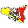 4R Quattroerre.it 32113 Adesivo 3D Stickers Sicilia Trinacria HQ, 69 x 46 mm