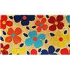 BANZAII TEXTILE INNOVATOR ONLINE Banzaii Zerbino Ingresso Casa in Fibra di Cocco 40x70 cm, Tappeto Porta con Base Antiscivolo, Resistente e Ideale per Interno ed Esterno - Fiori