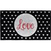 BANZAII TEXTILE INNOVATOR ONLINE Banzaii Zerbino in Cocco da Esterno o Interno con Retro Antiscivolo e Brillantini Glitter Applicati 40x70 cm - Love Glitter