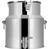 EXECAB Lattina in acciaio inossidabile 5L/14L Secchio per vino Secchio Tote Brocca Barile per olio Serbatoio con coperchio sigillato e rubinetto per latte / 5L