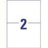Avery Etichette in polietilene bianco Avery 2 et./foglio Laser - 210x148 mm conf. 10 pzfogli - L7916-10 - F01681