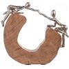 Casablanca modernes Design Casablanca - Scultura, statuetta decorativa - supporto - legno di mango/alluminio - fatto a mano - altezza 24 cm