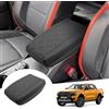 GAFAT Compatibile con Ford Ranger T9 2023 2024 2025 (Freno Elettronico) Copertura Bracciolo Console Centrale, Ranger Raptor Wildtrak Copribraccioli in Pelle PU, 4 CM Aumenta Ispessito Allevia Fatica