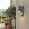 Applique GU10 con Sensore Crepuscolare IP65 per esterno - Grigia