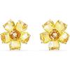 Swarovski Orecchini a lobo Florere, Fiore, Gialli, Placcato color oro
