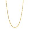 MIORE Collana da donna Singapore in oro giallo 14 carati, 585, lunghezza 45 cm