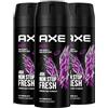 Axe Body spray Excite deodorante senza alluminio garantisce 48 ore per una protezione efficace contro gli odori corporei, 3 x 150 ml