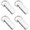 PATIKIL Gancio Laterale per Borsa 4 Pezzi Gancio A D in Metallo per Sospensione Connettore con Anello A D Hardware per Borsa A Tracolla Artigianato Argento