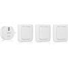 Smartwares Set di Interruttori per la Luce della Camera da Letto Plug & Connect - 1 Presa da incasso, Ricevitore - 3 Interruttori a Parete - Smartwares SH4-99567