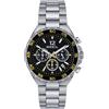 Breil Orologio UOMO HIGHWAY quadrante MONO-COLORE NERO movimento CRONOGRAFO QUARZO e BRACCIALE ACCIAIO ARGENTO TW1946