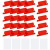 QUARKZMAN Etichette per Schedario a Sospensione, Etichette per Schedario da 2 Pollici e Inserti in Plastica Trasparente per Etichette per Schedari a Sospensione, Rosso, 50 Pz