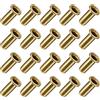 METALLIXITY Foro Passante Rivetto (4mm x 10mm) 200pz, Rame Cavo Rivetto Dadi - per PCB Schede, Ramato