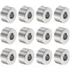 QUARKZMAN 12pz Distanziatore in Acciaio Inossidabile 6.2mm Foro x 15mm OD x 8mm Lunghezza Boccola per Vite Finitura Semplice Distanziatore Metallo Rotondo per Viti Bulloni e Barre M6