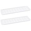 QUARKZMAN Copertura per Bocchette d'Aria, 2pz 500 x 150mm Copertura Ventilazione Lega Alluminio a Maglia, Griglia Ventilazione a Persiana Rettangolare Armadio per Scarpe Guardaroba (Bianco)