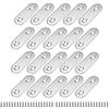 BuxiuGK 20 Pezzi Staffa Piatta Staffa Angolare Piatta Acciaio Inossidabile 50x16 mm con 40 pezzi viti per Il Fissaggio di Mobili