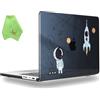 UESWILL Compatibile con MacBook Pro 14 Custodia Cover 2021 2022 Modello A2442, con M1 Pro / M1 Max & Touch ID, Space Creative Design Pattern Custodia rigida + panno in microfibra, Astronaut A