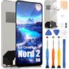 ARSSLY Schermo LCD per OnePlus Nord 2 5G 2021 Display LCD per OnePlus Nord 2 5G DN2101 DN2103 6,43 Schermo di Ricambio Touch Screen Assembly con Riparazione Kit (Nero, Senza Impronte)