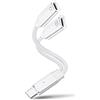 HAUXGOGO Adattatore di ricarica per cuffie a doppia porta USB-C Splitter USB C, convertitore audio di tipo C PD 100W a ricarica rapida - Bianco