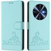 MOJIA Cover per Oukitel C5, Custodia Portafoglio in Pelle PU Premium, Custodia a Libro per Telefono con Porta Carte Con Funzione Antifurto RFID. Verde chiaro