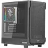 Noua Fobia LK100 | Case PC Gaming micro-ATX Micro Tower | Ventola Led ARGB 120 mm | USB 3.0 | Supporto Raffreddamento Liquido 240 mm | Vetro Temperato e Mesh | Nero