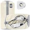 FOREDOO 2 in 1 Sacchetto Scarpe Lavatrice, Versione Migliorata Sacchetto per Lavare Scarpe in Lava-trice, Riutilizzabile Doppie Cerniere e Doppie Tasche Sacchetti Scarpe Lava-trice