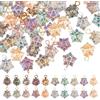 SUPERFINDINGS 40 pz 5 Coclors 4 Stili Filo Avvolto Stella Pendenti Colori Misti Elettroplacca Vetro Ciondoli Cristallo Pendenti per Fai da Te Orecchini Bracciale, Foro:3mm