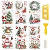 WANDIC 6 Adesivi a Tema Natalizio, Pupazzo di Neve, Renna, Babbo Natale, Decalcomanie per Fai da Te, Scrapbooking, Foto, mobili, finestre