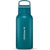 LifeStraw Go Series - Borraccia isolata in acciaio inox con filtro acqua per viaggi e uso quotidiano. Rimuove batteri, parassiti e microplastiche, migliora il sapore, 1l, Laguna Teal (petrolio)