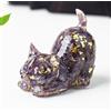 Stgbcst Esclusiva statuetta di gatto in cristallo intagliato a mano, 4,5 x 4,2 x 3 cm, pietra preziosa, decorazione per la casa, elegante statua di gatto in cristallo e cristallo decorativo