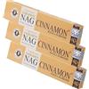 NKlaus 3 bastoncini di incenso Golden Nag Cannella 45 g - Incenso Masala fatto a mano con aroma di cannella piccante - Ideale per meditazione, calore e clima interno