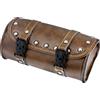HCmotorku Sissybar, borsa per attrezzi da manubrio per moto, borsa porta attrezzi per forcella, borsa cilindrica, borsa portaoggetti in pelle, universale, adatta per Harley, Yamaha, Suzuki, Kawasaki