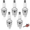 Sariputa 5 Pezzi Candela L7T Universale, Ricambio Compatible Con BPMR7A, B6HS, B4-LM E Compatible Con WSR6F, WSR5F, Per Tosaerba, Motosega, Decespugliatore, Strimmer 2 Tempi