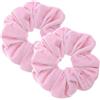 PIDOUDOU 2 pezzi di colore rosa grande velluto scrunchies per Auldt donne grandi elastici capelli legami corde