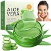 AONAT 60 Pezzi Maschera Occhi di Aloe Vera, Patch Occhiaie e Borse, Collagene Patch Occhi, Rimuovi Borse e Puffiness, Idratante, Riduce Le Linee Sottili, Idrata Anti-Età, Anti Rughe, Donna Uomo
