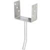 Alberts 214104 Supporto per palo a U | da avvitare o da inserire nel calcestruzzo | zincato a caldo | larghezza netta 121 mm