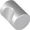 OBF 72 0521 47 - Pomello per cassetti Grimme Alasco Designer, ø 18 mm, pomello per mobili, cilindrico, profondità 25 mm, in alluminio, DM 20 mm