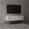 doporro Mobile Porta TV Sospeso 120 cm con 2 Ante Bianco Opaco, Credenza Bassa da Soggiorno Salotto, Madia Consolle per TV Fernsehschrank02